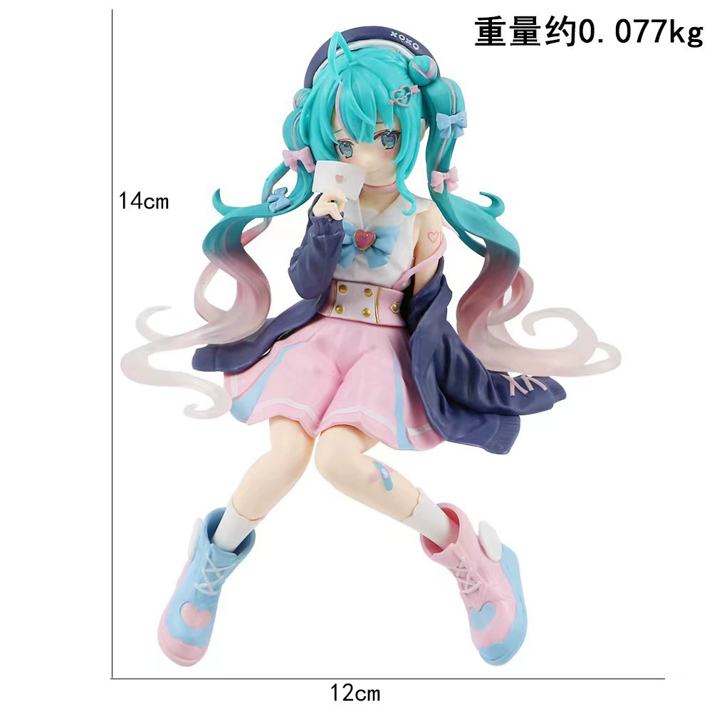 Высококачественная версия куклы Hatsune Hatsune PVC Cherry Blossom Miku Doll Two -dimensional Beauty Peripheral Chassis Side