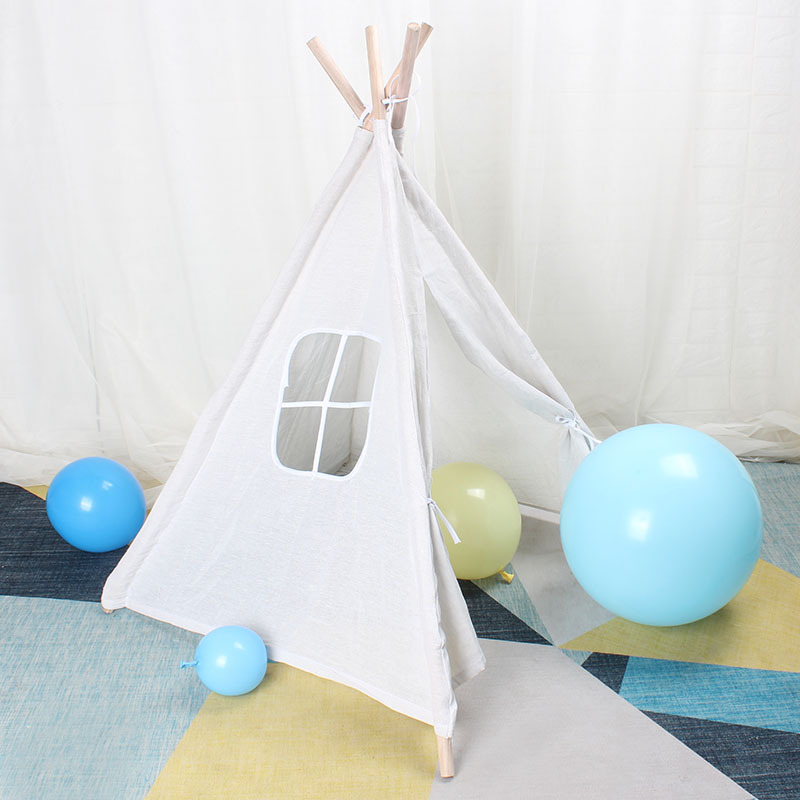 Tienda pequeña para Niños Accesorios de fotografía interior y exterior picnic bebé fiesta globo diseño hecho a mano triángulo tienda