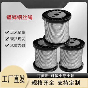 Customized Wire Rope 7*7/7*19 Multi-Strand Anti-Rotation Small Shaft Electric Galvanized Steel Wire Rope Hot-Dip Galvanized Steel Wire Rope