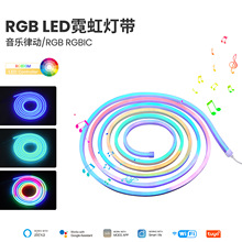 WiFi涂鸦智能家居霓虹灯LED灯带app定时调色1600万RGB彩色绳索灯