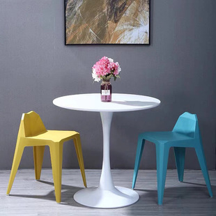Leisure backrest plastic stool manufacturer modern minimalist living room dining chair adult chair home internet celebrity color Square stool