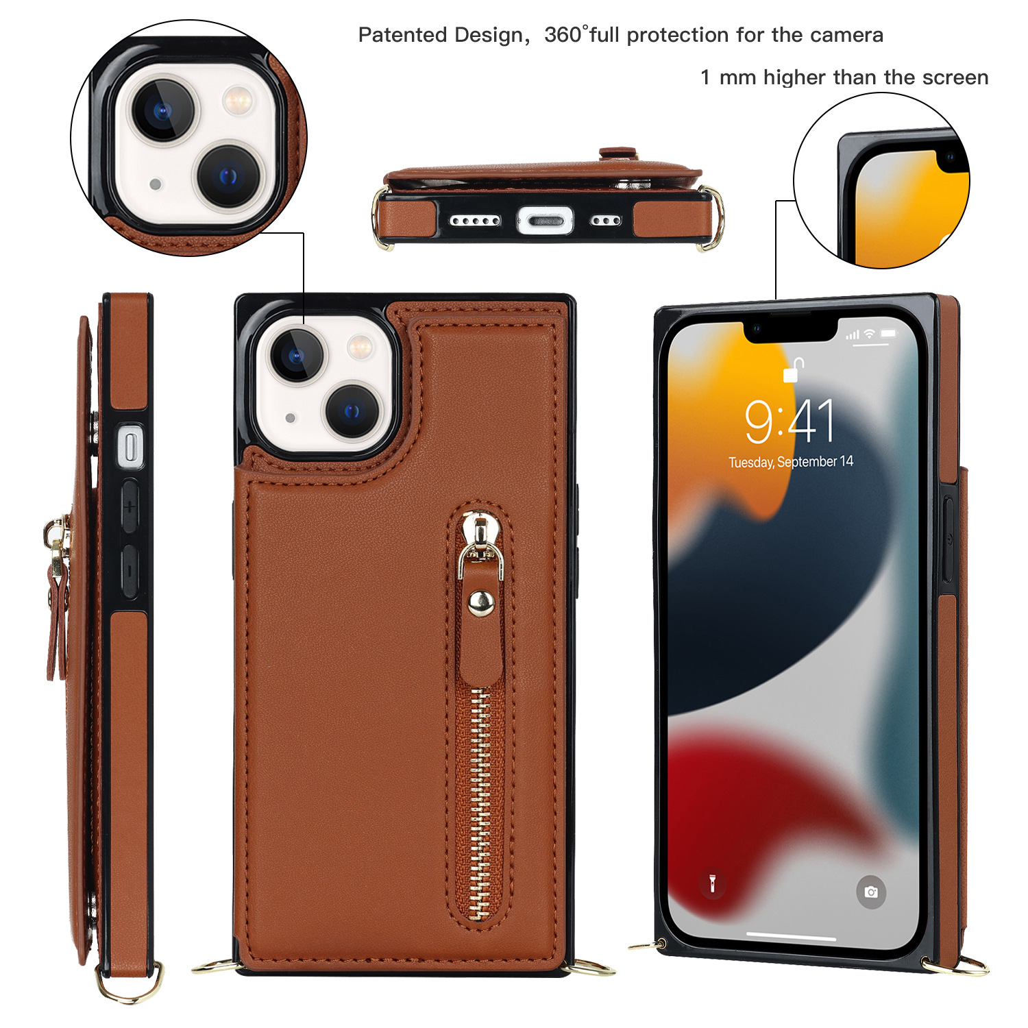 Handyhülle Aus Leder Für Iphone Pro Umhängetasche Mit Band_voghion.com