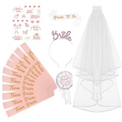 Diy独身パーティー花嫁結婚式バラ金箔押しセットbride to be肩ベルトマナーベルト