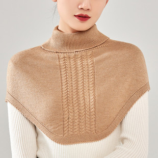 Wool autumn and winter turtleneck scarf pullover shawl warm waistcoat shoulder protection cervical spine cold-proof sleeping fake collar scarf
