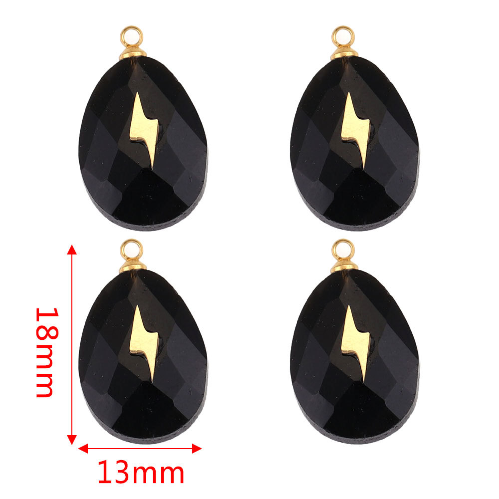 Europa y América Piedra Natural Rosa cristal turquesa Acero inoxidable titanio acero cuadrado pequeño colgante DIY joyería collar Accesorios