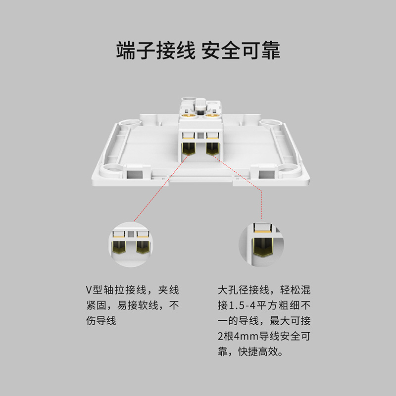 Zhengtai Switch and Socket Panel Multi-Port Household Wall Surface Installation Single Pole Five Hole with USB Air Conditioner Three Hole 16A White