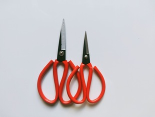 Red handle No. 3 sets of leather scissors kitchen household scissors industrial cutting cloth leather scissors clothing scissors