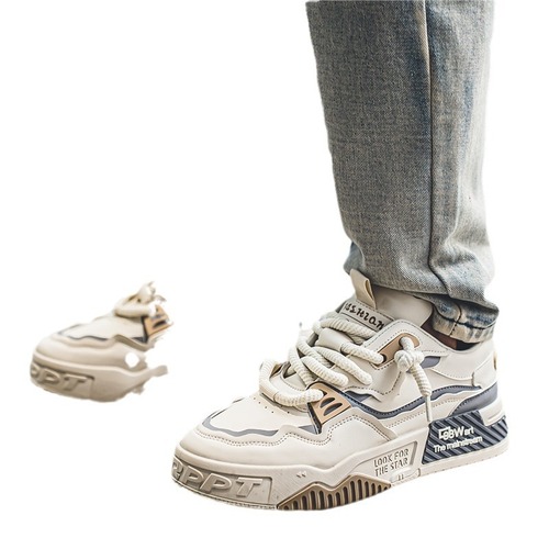 Hottest Selling Men's Shoes Summer 2025 New Model Versatile Thick Sole Casual Flat Shoes Non-Slip Youth Sports Trendy Shoes