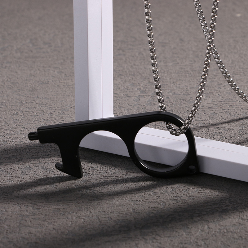 Pendentif ouvre-porte explosif Prévention des épidémies Collier multifonctionnel Bijoux Bijoux créatifs Décapsuleur Accessoire Chaîne de pull_voghion.com