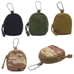 Outdoor Tactical Military Fan Molle Zipper Sports Headphone Bag Hanging Bag Key Bag Round Mini Coin Purse 02 Models