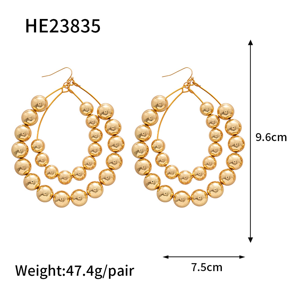 Alloy Ear Needle Material Copper Plated Plating Material 1 Pair Casual Elegant Lady Geometric Plating Metal Earrings