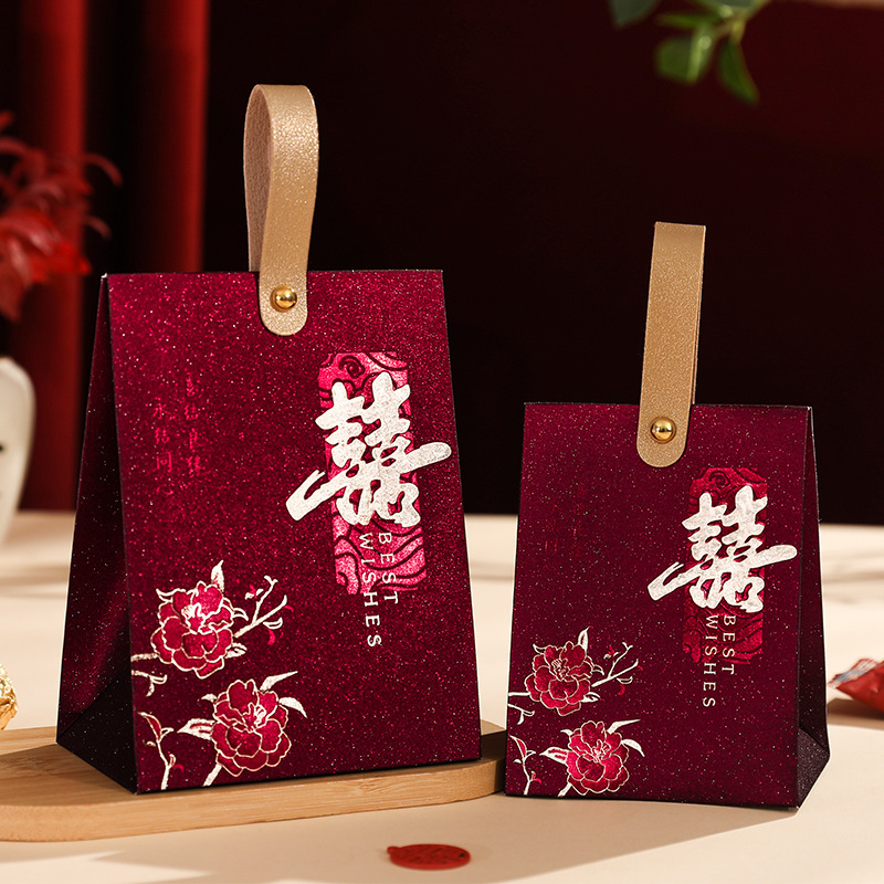 結婚喜糖箱高級感手提げ糖箱結婚式婚約喜糖包装お土産糖箱空箱|undefined