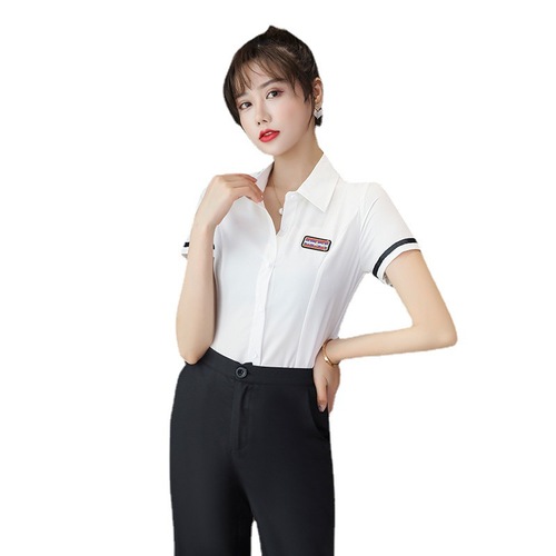 New Style Foot Bath Therapist Set Pants Sauna Massage Worker Uniform Hotel Front Desk Uniform Beauty Therapist Short Sleeve