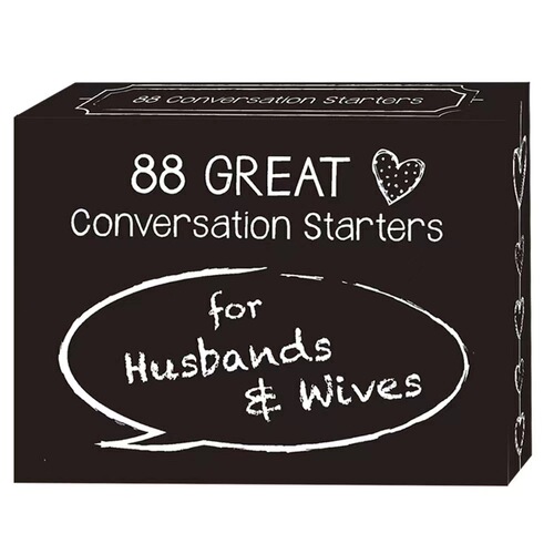 English board game 88 Great Conversation starters Card Couple conversation game card