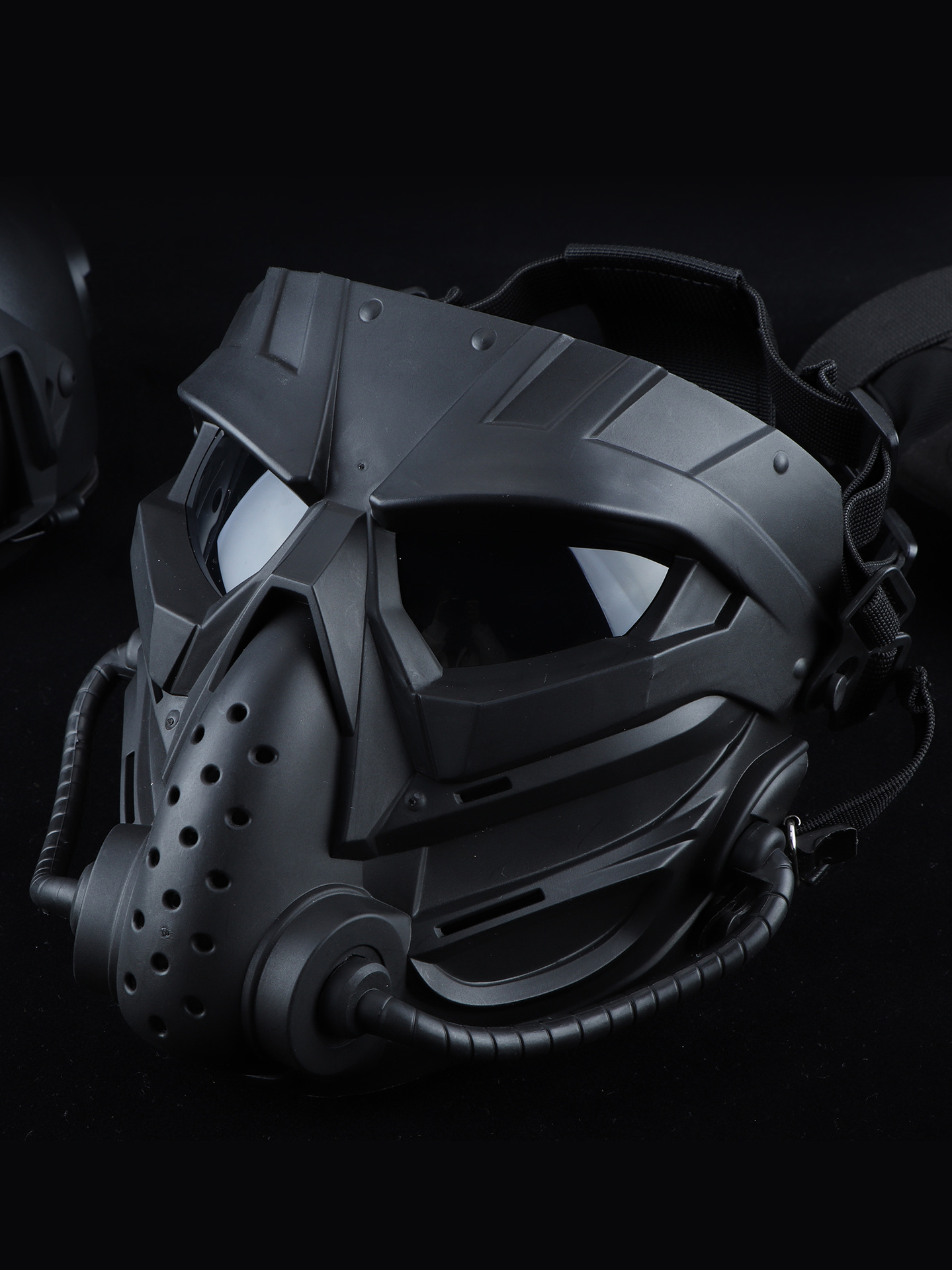 Máscara protectora de cara completa táctica transfronteriza Venta caliente real CS paintball máscara protectora de forma especial equipo de ventilador militar al por mayor