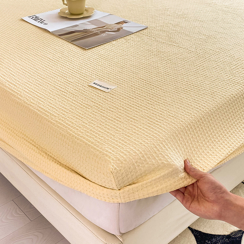 Nueva funda de cama de algodón Waffle de categoría A individual 2025 nueva funda de cama de algodón con cubierta protectora de colchón Simmons