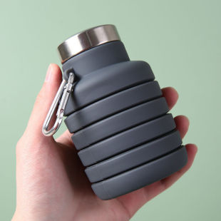 Folding Silicone Kettle Running Mountaineering Travel Fitness Portable Water Cup Telescopic Children's Water Bottle Kettle