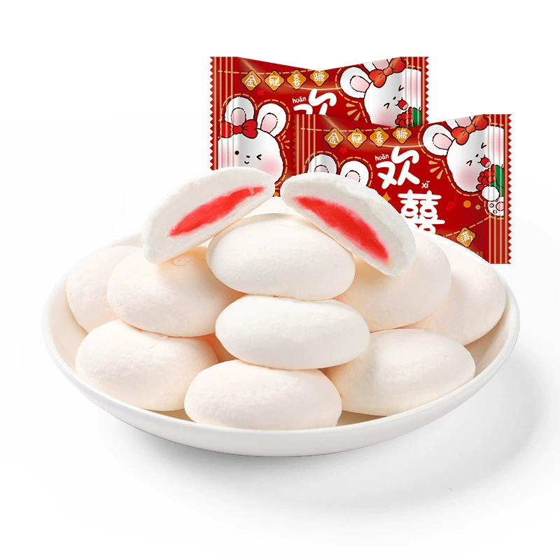 Конфета-сэндвич с клубничным вкусом на 1 фунт, Huanxi Marshmallow, свадебное памятное изделие, оптовая продажа