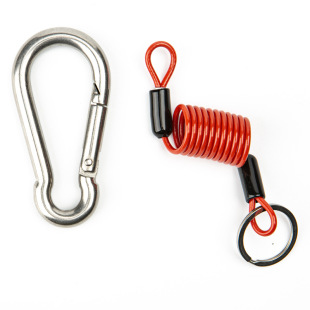Separate Rv Tow Trailer Cable Safety Rope Brake Cable Rv Stainless Steel Pu-Coated Spring Rope