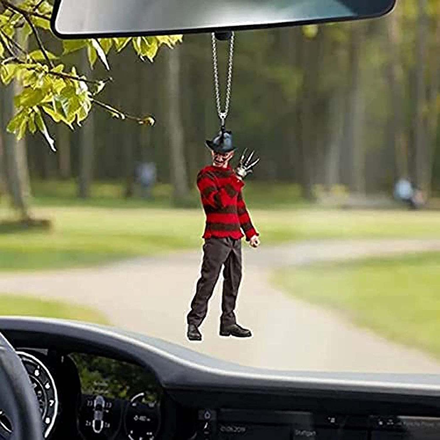 Nuevos productos transfronterizos Halloween horror personajes de automóviles colgantes de automóviles Halloween accesorios de interiores colgantes
