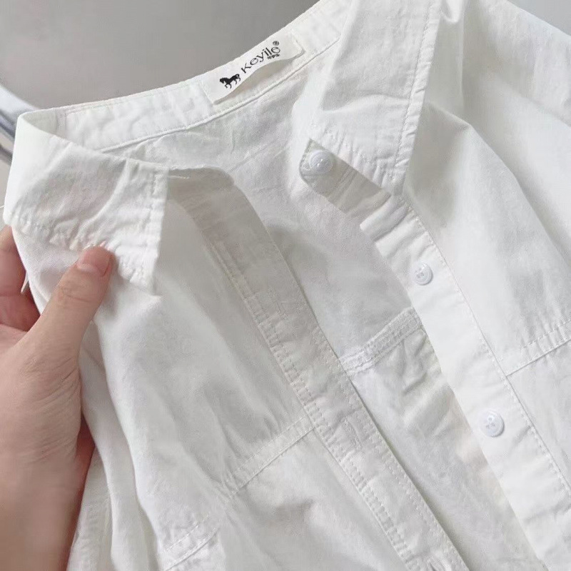 春のピンクの日焼け止めの底のシャツの女性の春の服の2025新型のシャツの小さい人のゆったりしている下着の上着のコート|undefined
