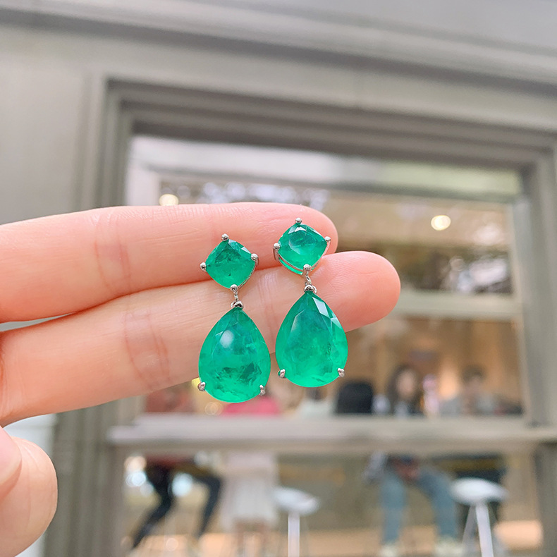 8g Weight Drop Earrings Classification 1 Pair Quantity Birthday Occasion Artificial Gemstones Material Geometric Pattern Women'S Gender Retro Style Retro Geometric Artificial Gemstones Women's Drop Earrings 1 Pair 7