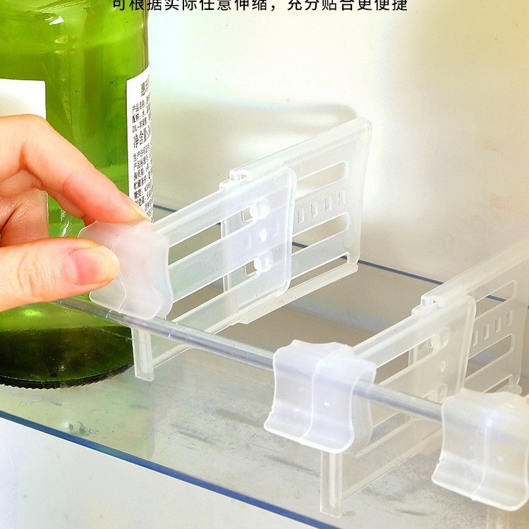 냉장고 사이드 도어 무료 텔레스코픽 파티션 스플릿 파티션 아티팩트 조정 가능한 서랍 저장 범용 파티션 작은 버클