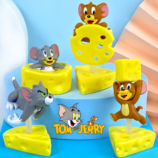 Tom and Jerry Figure Blind Box Tom Jerry Toy Doll Gashapon Doll Machine Car Cake Ornament Model