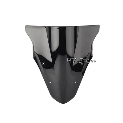 Suitable for Kawasaki Ninja 650 Er6F 2017-2019 Modified Front Windshield Heightening Windscreen Deflector Windshield (Motorcycle front windshield) - black