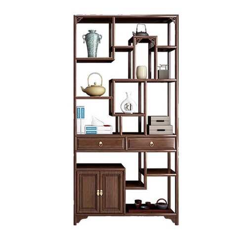 Solid wood Duobaoge Bogu rack display cabinet office bookshelf antique shelf fully equipped new Chinese tea storage rack
