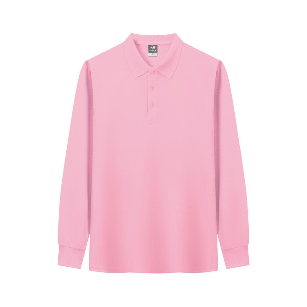 Camisa de Polo de manga larga para hombres y mujeres primavera y verano nueva moda urbana puro algodón soporte cuello polo interior superior para hombres