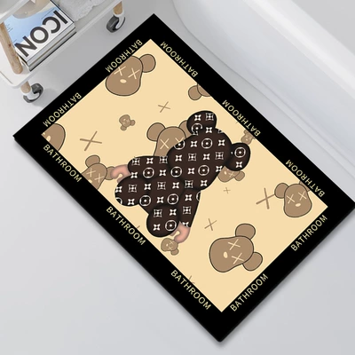 Avtomobil döşəmə paspasları – Diatom Mud Mat Bathroom Non-Slip - bathroom-mat-full-body-grey-bear-4060cm