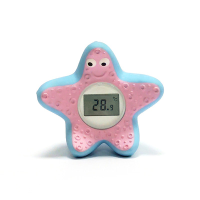 小海星卡通儿童水温计数显预警防水洗澡游泳水温计婴儿专用数字款