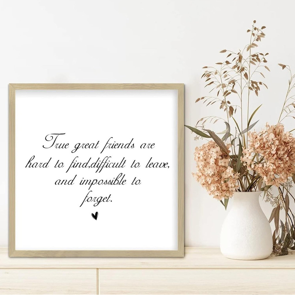 12X12 inch wooden wall art sign really good friends are difficult to…