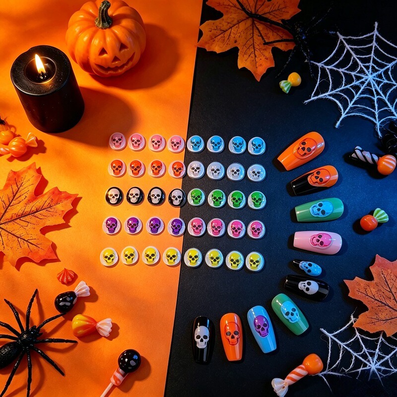 New nail art accessories: horror face skull DIY handmade resin accessories, earrings, hair clips, phone case accessories New nail art accessories: horror face skull DIY handmade resin accessories, earrings, hair clips, phone case accessories