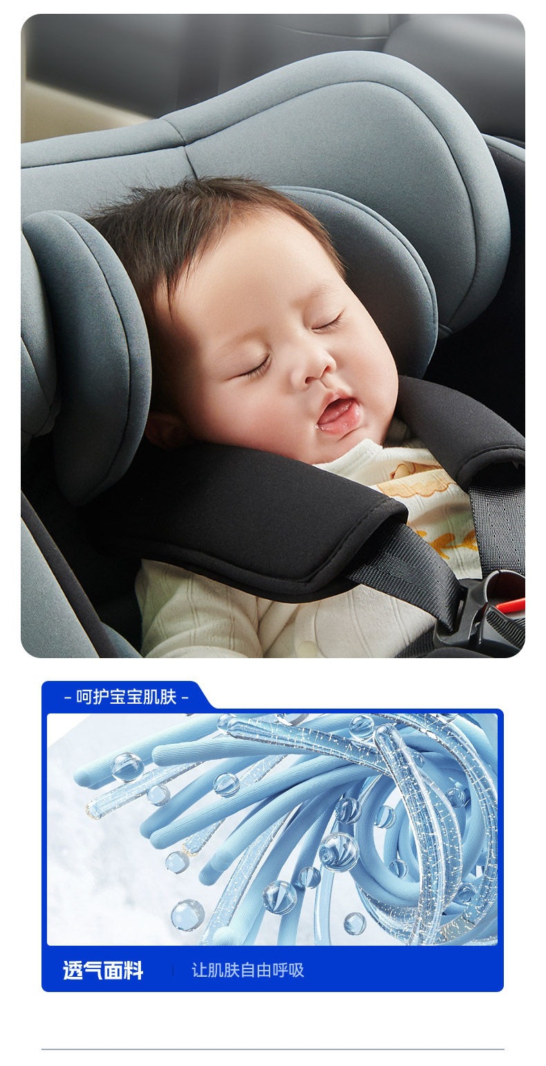 Qiao Beibi Kids Safety Seat for Cars, Suitable for Infants and Toddlers, Newborns, Ages 0-4-12, Can Sit or Recline