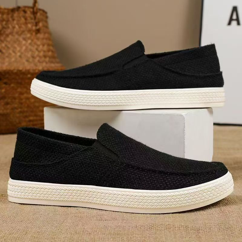 2026 verano nuevos zapatos de hombre zapatos de tela transpirables zapatos casuales zapatos de lino zapatos de hombre zapatos de trabajo planos image 3