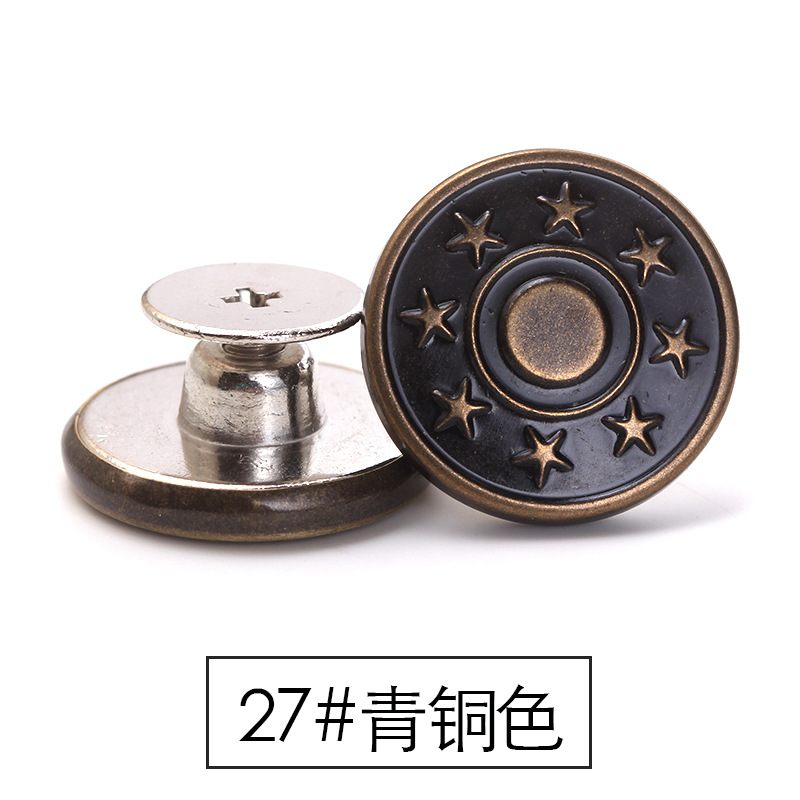 Botón de los pantalones vaqueros botón de la cintura ajustable desmontable modificación de la cintura artefacto redondo hebilla de metal pantalones fijos