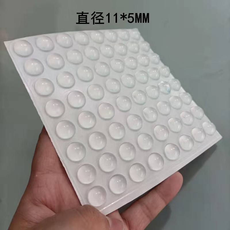 Transparent hemispherical 11*5mm; silicone, rubber