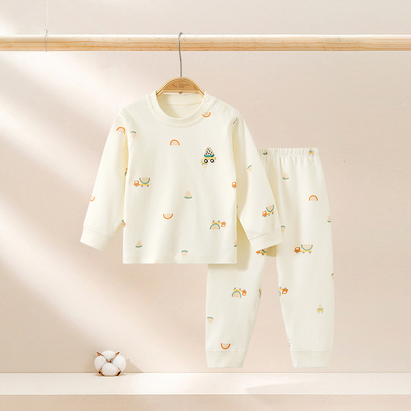 Abrigos de otoño para bebés, pantalones de otoño para niños, algodón caliente para niños y niñas, ropa de base dividida, ropa interior para bebés