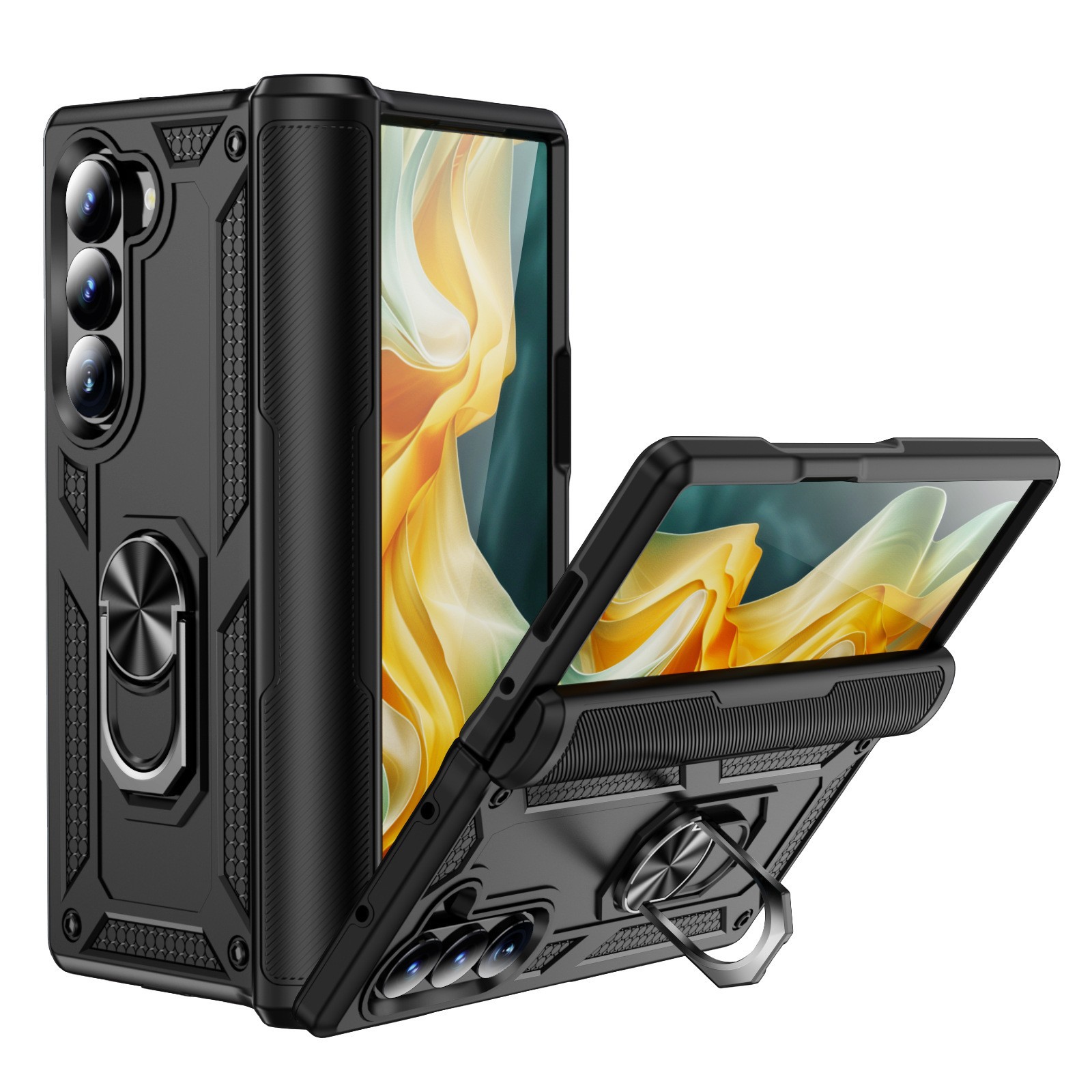 Samsung Galaxy Fold Protective Shockproof Case With Magnetic Stand_voghion.com