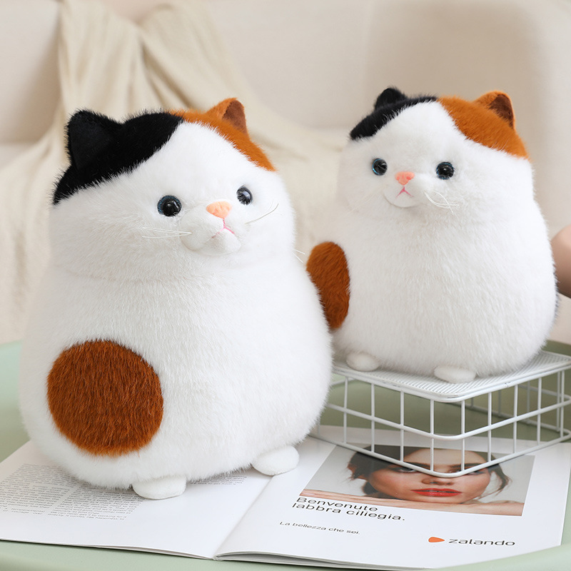 Muñeca de peluche de pelota de gato encantadora y suave para acompañar a los niños para enviar regalos a la novia de la popularidad en línea muñeca de gato
