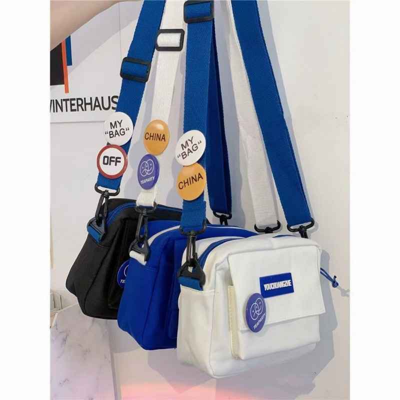 Japanese Style Ins Hong Kong Style Simple All-match Crossbody Bag Women's Casual Sports Neutral Small Bag Male Student Mobile Phone Bag Trendy