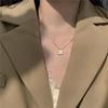 Square demi-season small design necklace, advanced chain for key bag , accessory, light luxury style, simple and elegant design, trend of season, bright catchy style, high-quality style