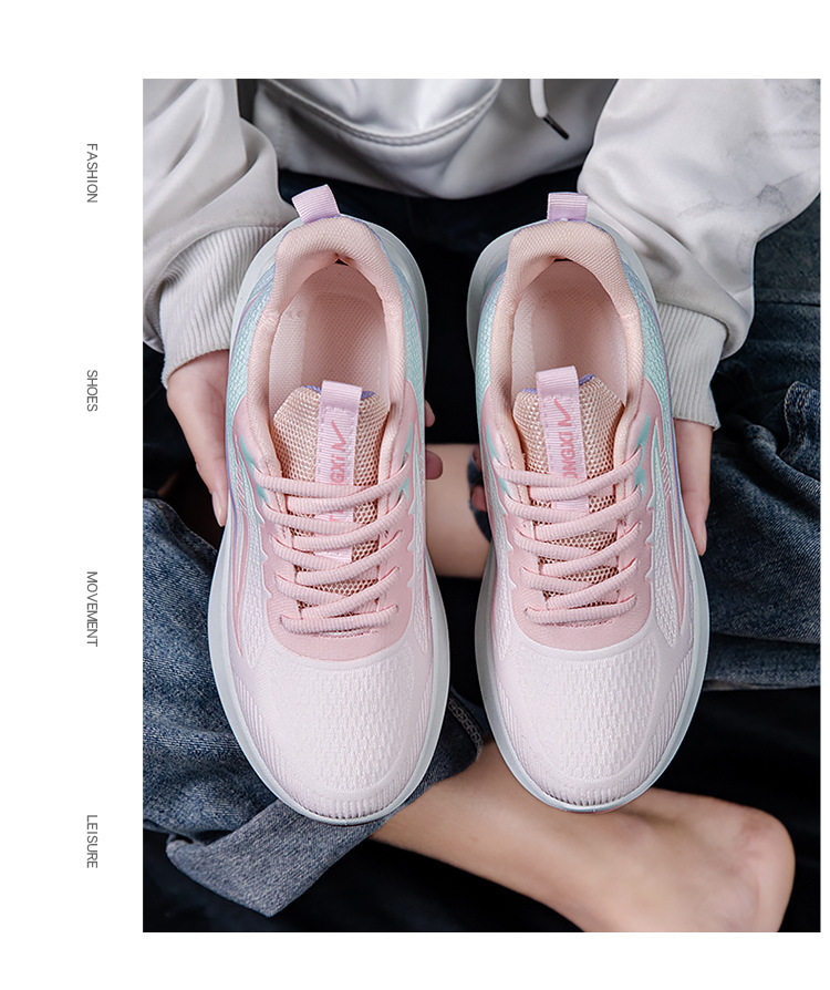 Giày thể thao nữ sneaker cổ thấp mặt lưới thoáng khí đế cao su chống trượt siêu nhẹ — 339 Màu hồng bay, 339 màu tím bay, 339 Feiwei-Hồng [Đóng hộp], 339 Feiwei-Tím [Đóng hộp] chi tiết 8