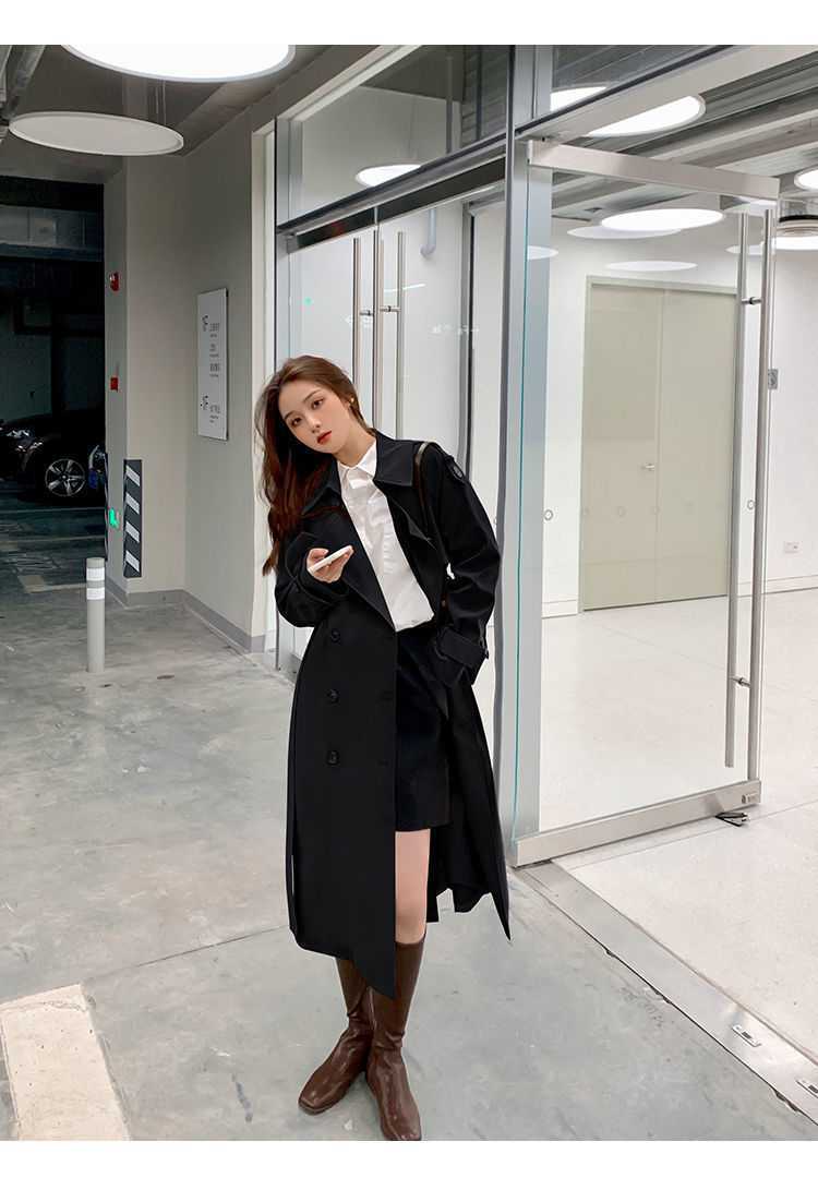 Autumn Winter Woman Long Trench Coat Fashion Korean Streetwear Style Loose Cloak Casual Elegant Thin Women's Windbreaker Coat