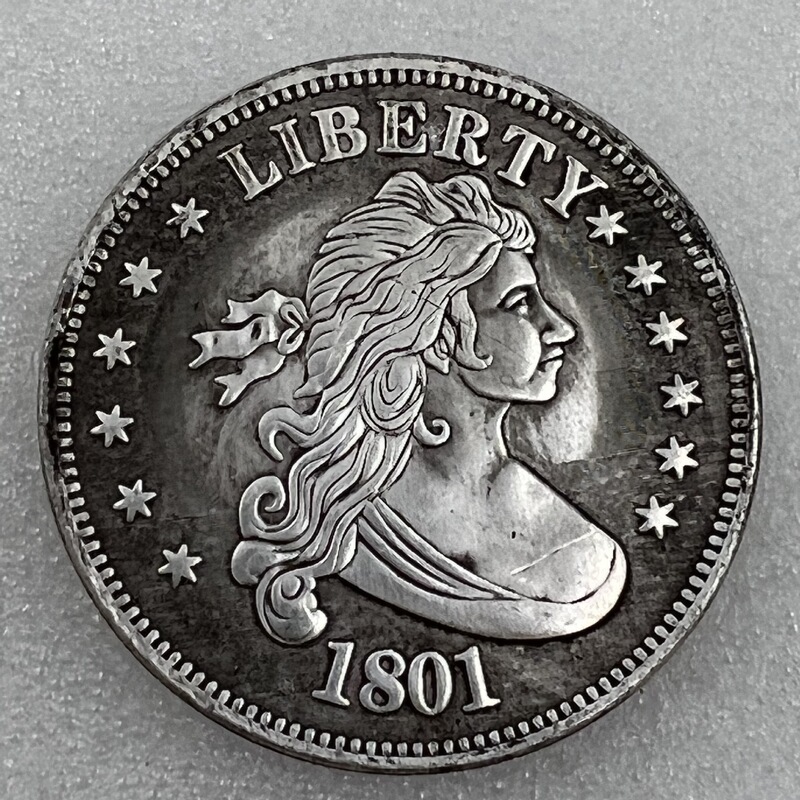 Antique 45mm Foreign 1801 Commemorative Coin Silver Dollar Copper Core Wholesale Collection # 0942 Antique 45mm Foreign 1801 Commemorative Coin Silver Dollar Copper Core Wholesale Collection # 0942