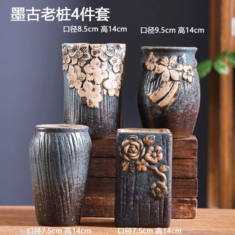 Creative Ceramic Flower Pot, Handmade Factory Direct, Assorted Decorative Designs, Small 7–10 cm