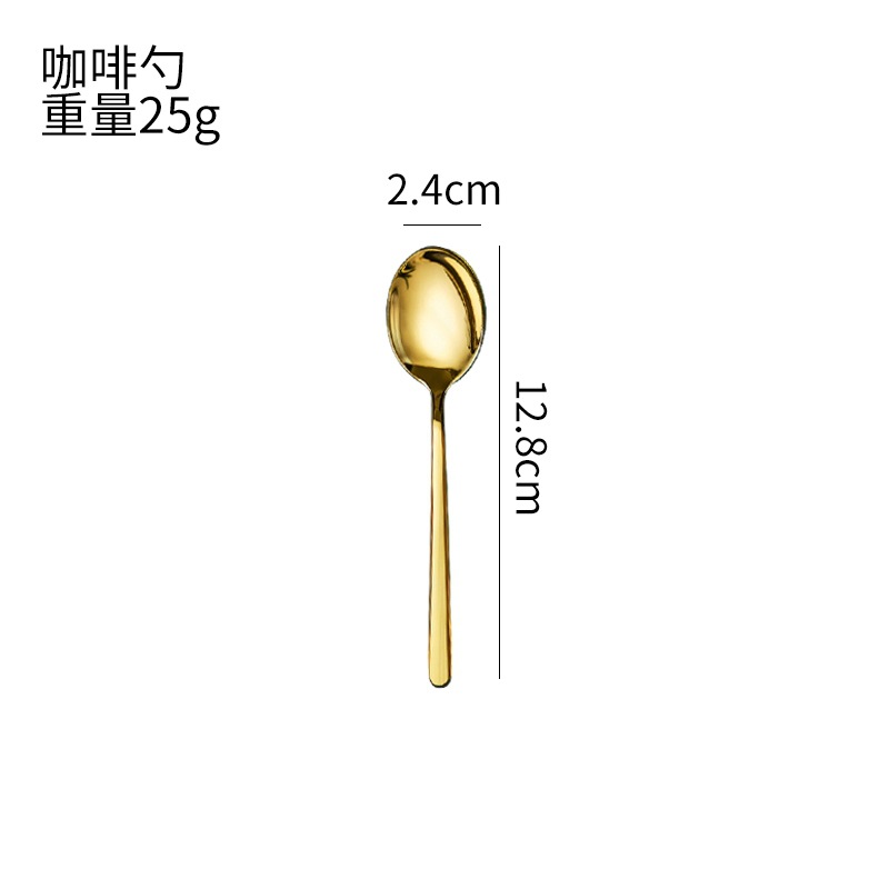 두꺼운 304 올 금 커피 스푼 (세금 포함 가격)