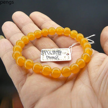 新品正宗高端冰种A货玉石云南黄龙玉手串鸡油黄玉手链老黄玉圆珠